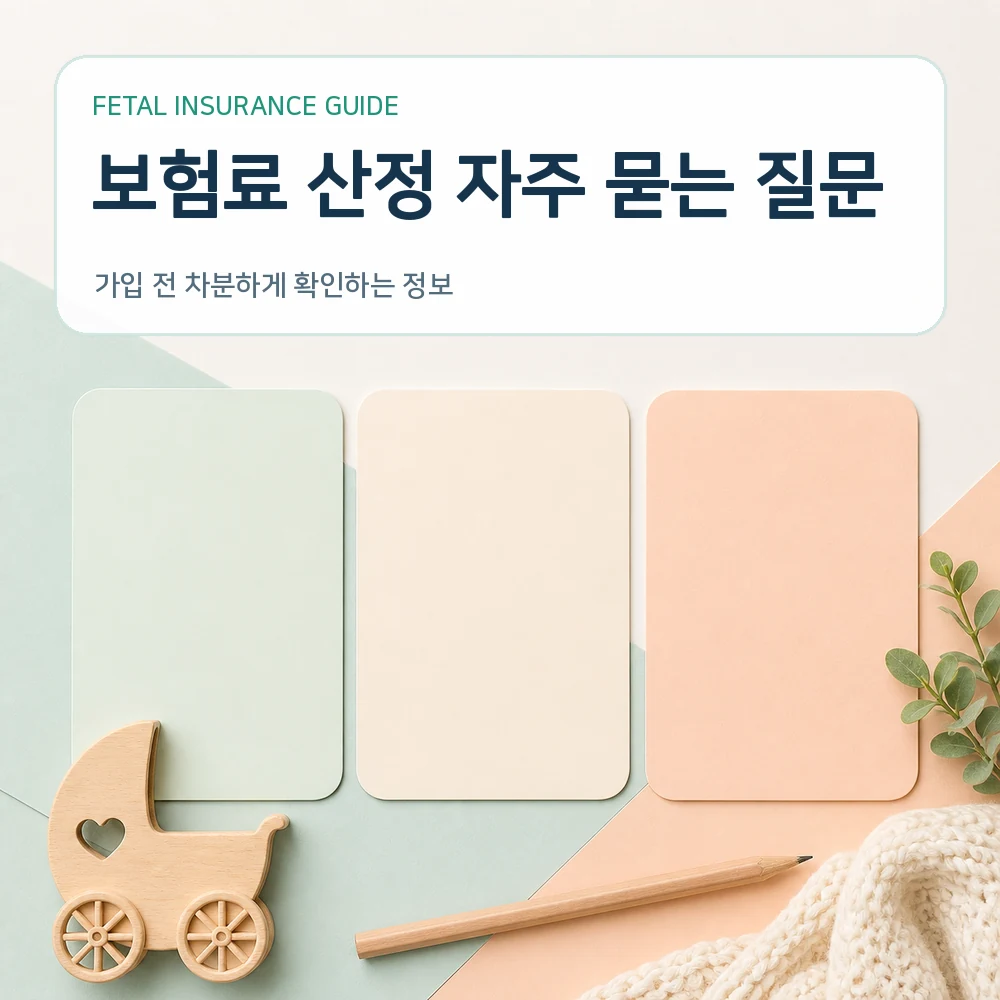 태아보험 보험료 산정 자주 묻는 질문