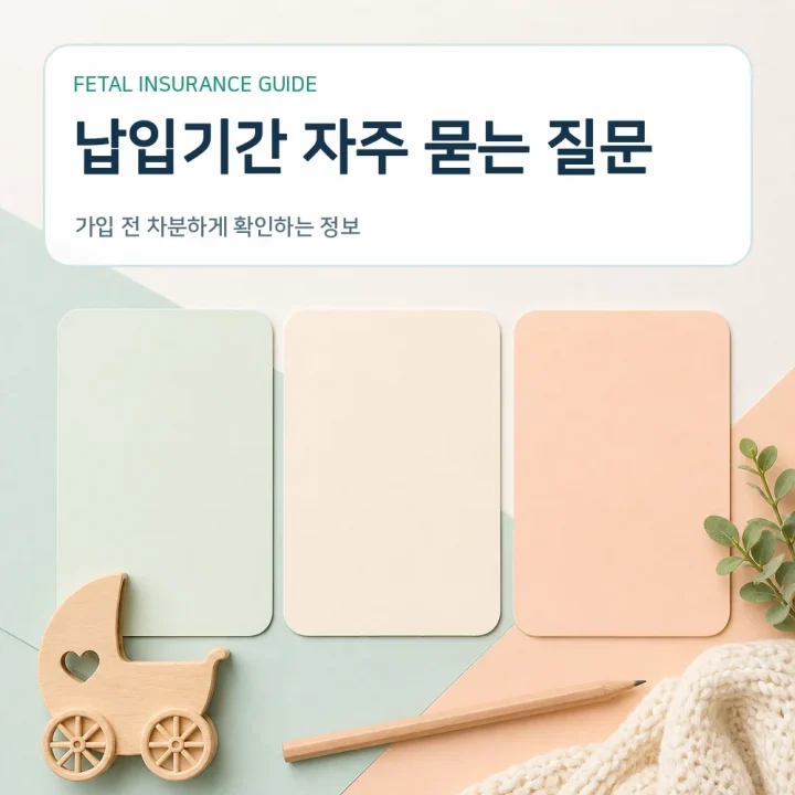 태아보험 납입기간 자주 묻는 질문