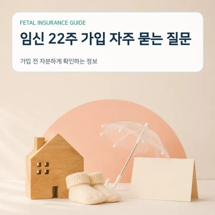 태아보험 임신 22주 가입 자주 묻는 질문