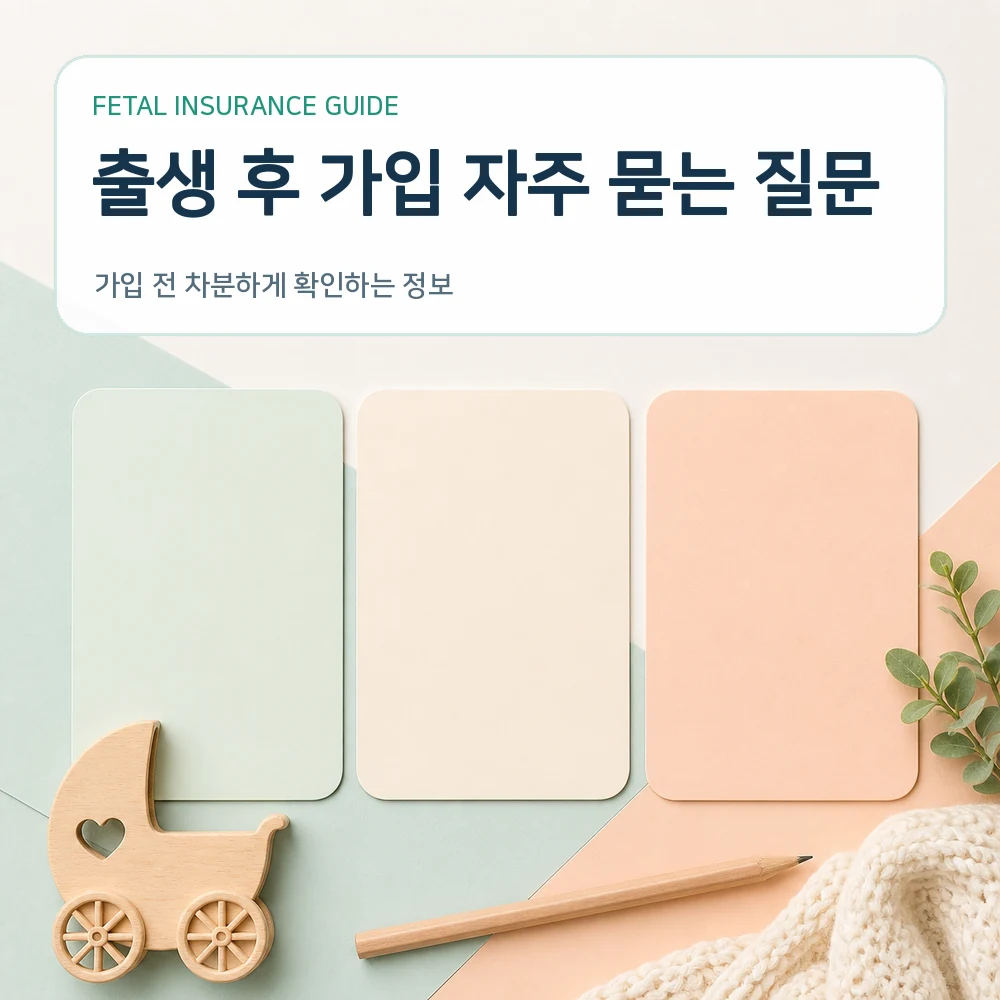 태아보험 출생 후 가입 자주 묻는 질문