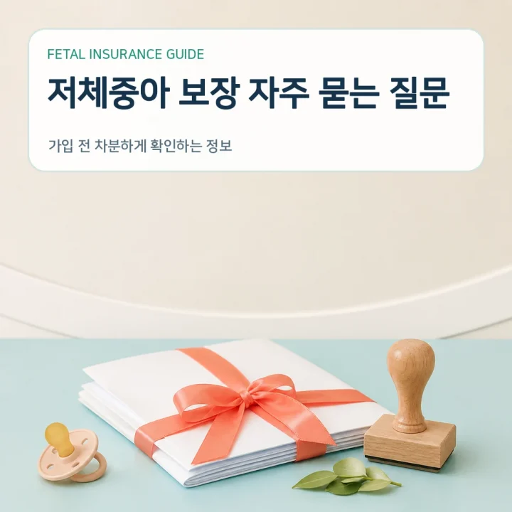 태아보험 저체중아 보장 자주 묻는 질문