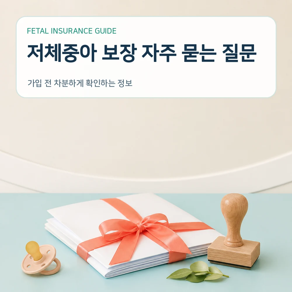 태아보험 저체중아 보장 자주 묻는 질문