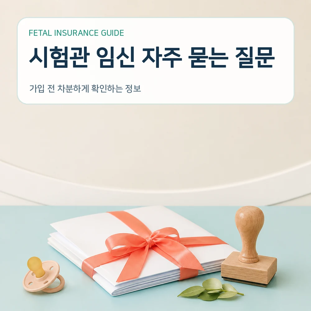 태아보험 시험관 임신 자주 묻는 질문